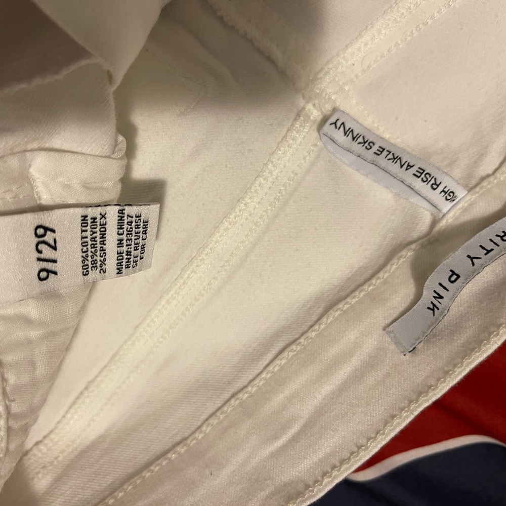 Vanity Pink High Rise Ankle Skinny Jeans